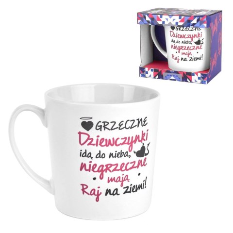 CRAZY GIRL - Kubek NBC matowy 480ml-Grzeczne dziewczynki idą do nieba...