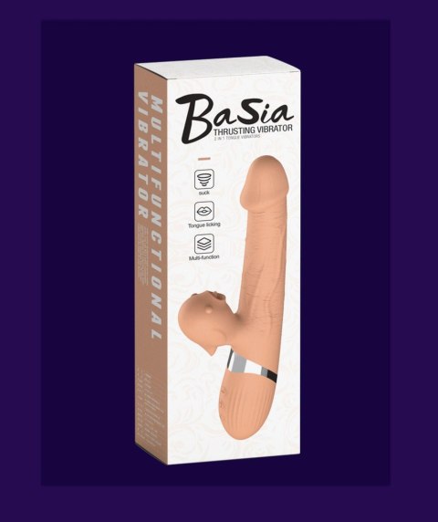 Wibrator-Basia Thtusting Vibrator 2 in 2 Tongue Vibrators USB