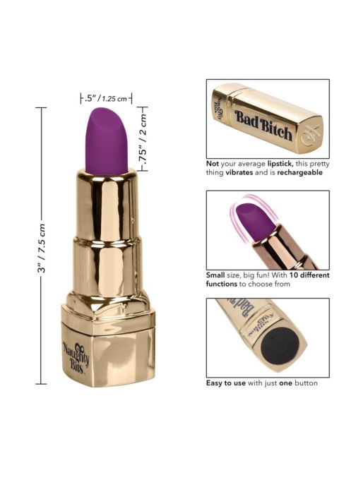 Bad Bitch Lipstick Vibrator Gold