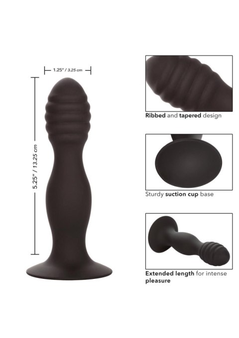 Ribbed Anal Stud Black