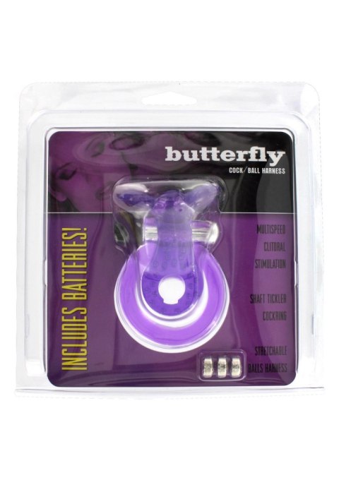 Cock & Ball Ring Butterfly Purple