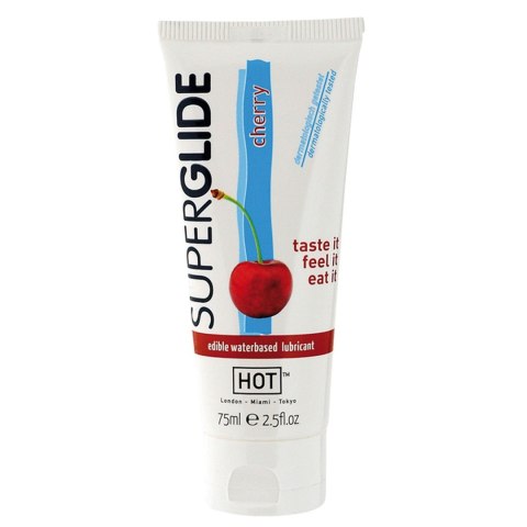 Żel-HOT Superglide CHERRY- 75ml edible lubricant waterbased -