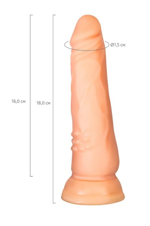 A-TOYS, Realistic Dildo, TPE, Flesh, 16.8 cm