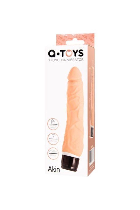 A-TOYS, Realistic Multi-Speed Vibrator, Silicone, Vibration Modes, 17.2 CM