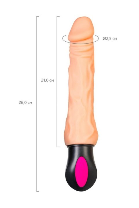 A-TOYS Realistic Vibrator with heating, TPE, 12 Modes, bendable, recharble