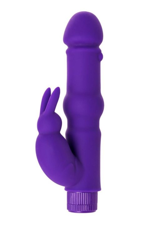 A-TOYS, Vibrator with clitoral stim, Silicone, Purple, 18 cm