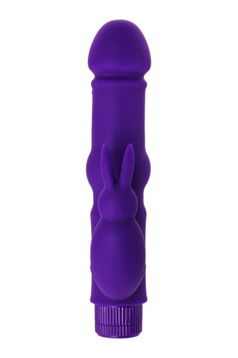 A-TOYS, Vibrator with clitoral stim, Silicone, Purple, 18 cm