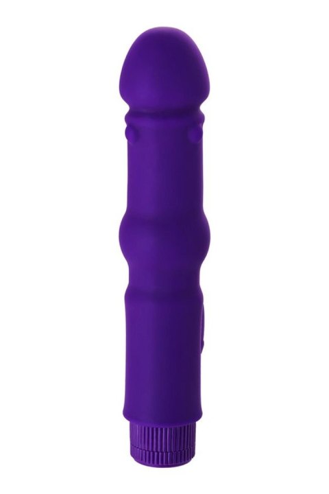 A-TOYS, Vibrator with clitoral stim, Silicone, Purple, 18 cm