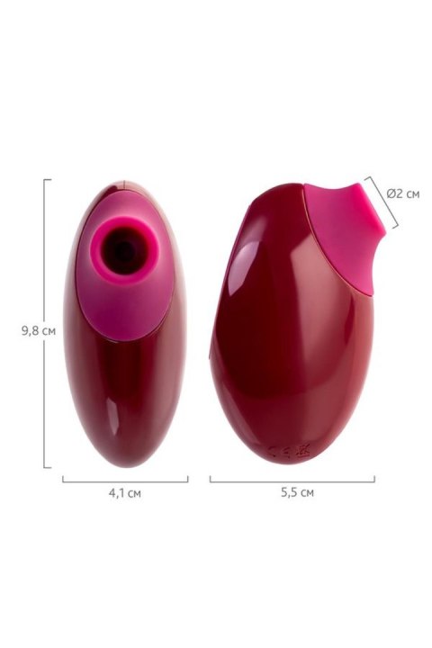 TOYFA A-Toys Myrty Clitoral Vacuum Stimulator, burgundy, 9.8 cm