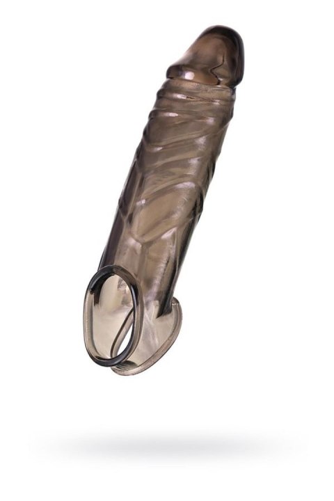 ToyFa XLover, Penis sleeve, for enlargement, TPE, transparent black, 15,5 cm