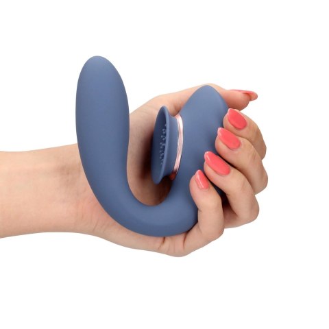 Twitch 3 - Rechargeable Vibrator & Suction - Silicone - 10 Speed - Blue/Grey