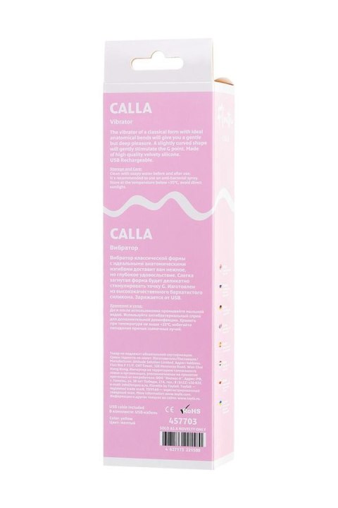 Vibrator Flovetta by Toyfa Calla, silicone, yellow, 22 cm