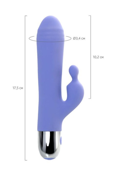 Vibrator with clitoral stimulation Flovetta Crocus, silicone, purple, 17.5 cm