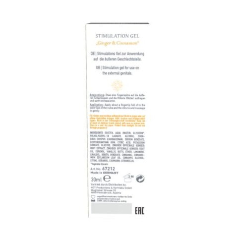 Żel/sprej-Stimulation Gel Ginger & Cinnamon 30ml.For Women