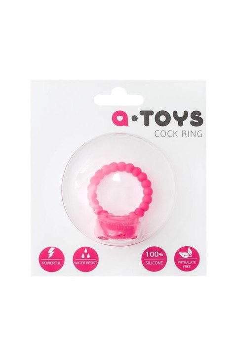 A-TOYS, Penis VibroRing, Silicone, Pink, O3.5 cm