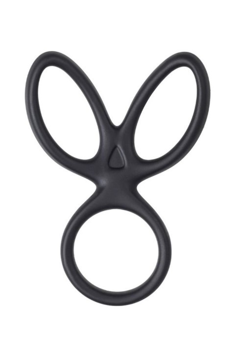 A-TOYS Triple penis ring KRAKEN, silicone, black, 10 cm