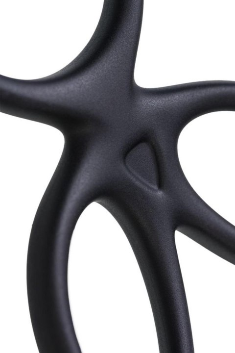 A-TOYS Triple penis ring KRAKEN, silicone, black, 10 cm