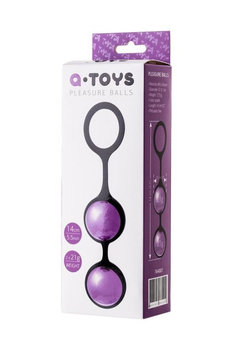 A-TOYS, Vaginal balls, ABS plastic, Purple, O 3.1 cm