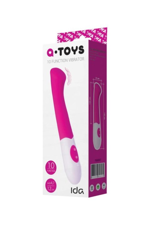 A-TOYS, Vibrator Ida, Silicone, Pink, 19 cm