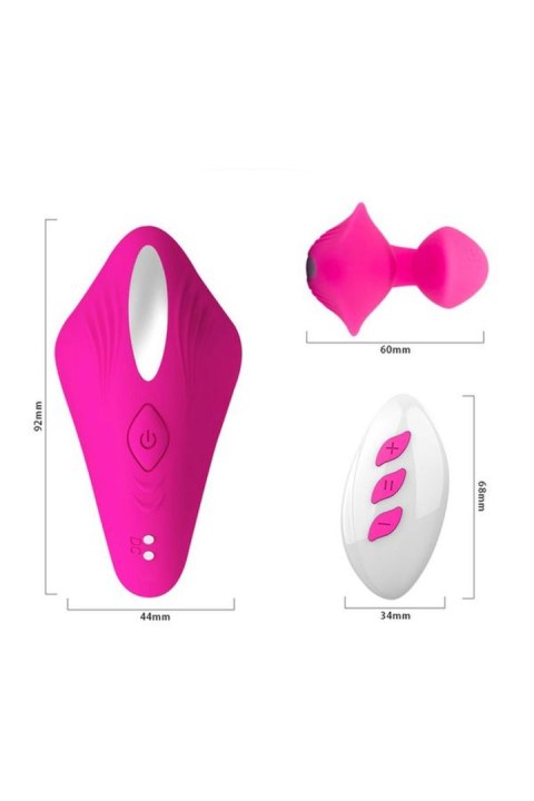 A-TOYS Vibrator for couples Cobrum, silicone, pink, 9.6 cm