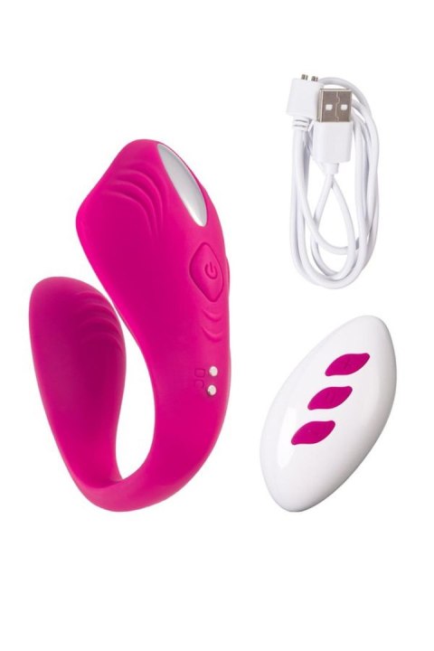 A-TOYS Vibrator for couples Cobrum, silicone, pink, 9.6 cm