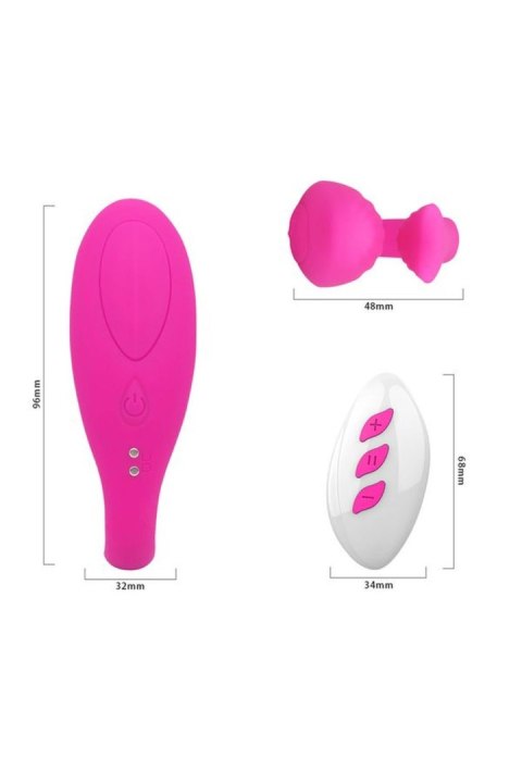 A-TOYS Vibrator for couples Dolphy, silicone, pink, 9.6 cm