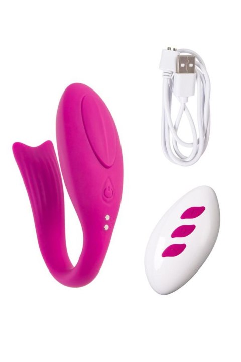 A-TOYS Vibrator for couples Dolphy, silicone, pink, 9.6 cm