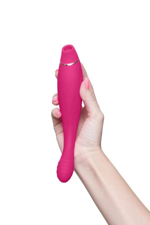 JOS Danvi vibrator with vacuum wave stimulation, silicone, pink, 21.5 cm