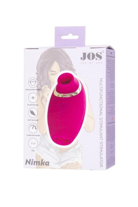 JOS Multifunctional stimulator of erogenous zones Nimka, silicone, pink, 9 cm