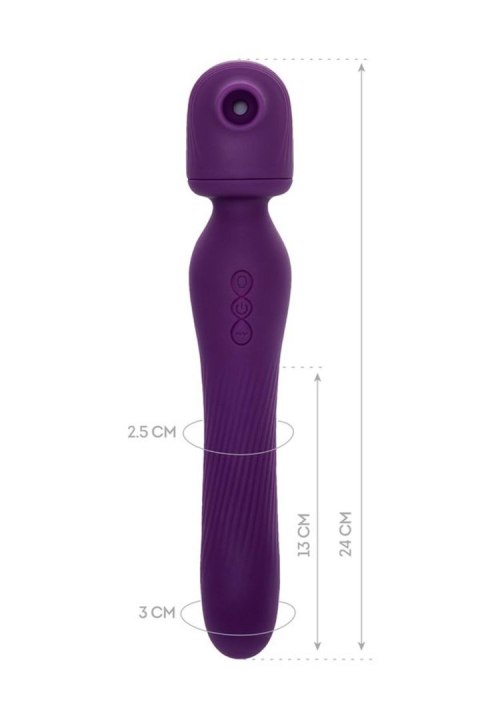 JOS Stimulator 2 in 1 Kisom, silicone, purple, 13 cm