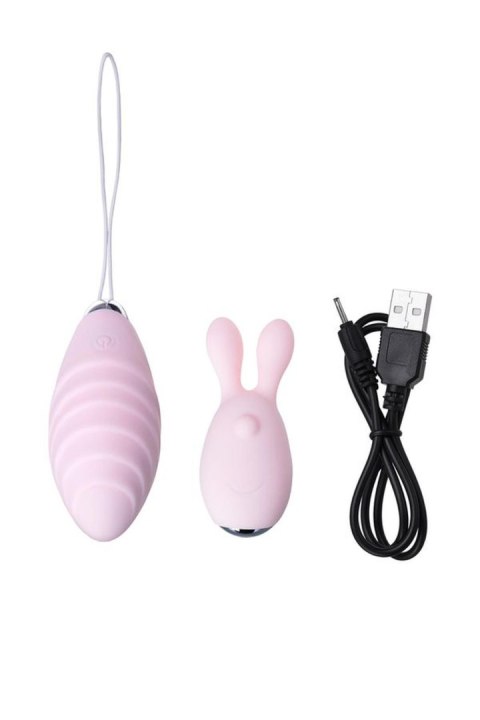 JOS VITA finger vibrating egg and vibrating attachment, silicone, powder pink, 8.5 and 8 cm