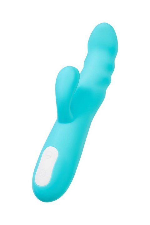 JOS Vibrator-rotator with clitoral stimulation JOS MERRY-SWI, silicone, blue, 20.7 cm