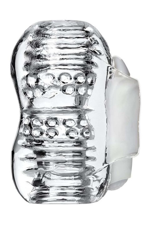 Lingam Khani, Vibrating Masturbator, TPE, Transparent, 9 cm