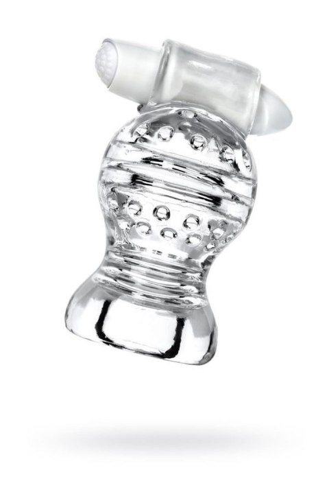 Lingam Shakti, Vibrating Masturbator, TPE, Transparent, 9 cm