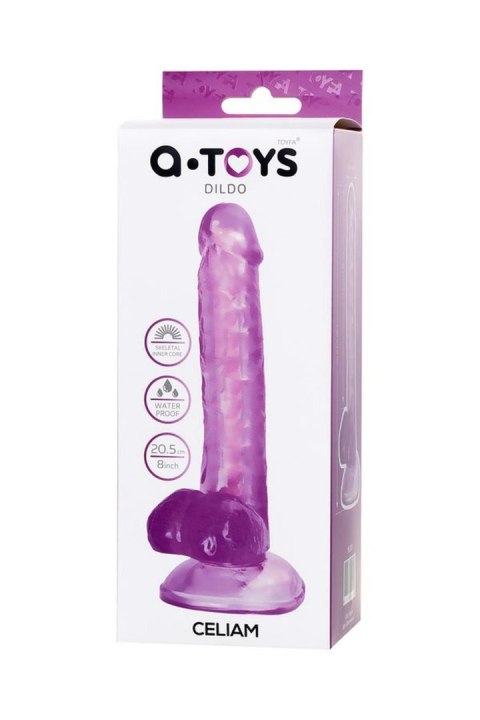 Realistic dildo A-Toys by TOYFA Celiam, TPE, purple, 20.5 cm