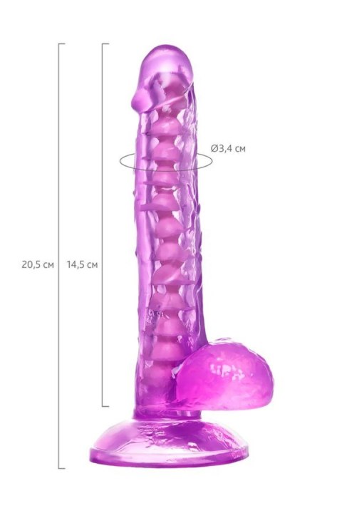 Realistic dildo A-Toys by TOYFA Celiam, TPE, purple, 20.5 cm