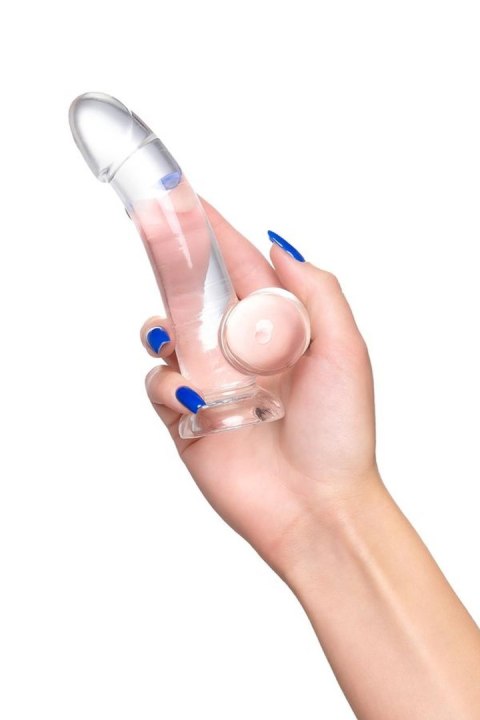 Realistic dildo A-Toys by TOYFA Cryst, TPE, transparent, 15 cm