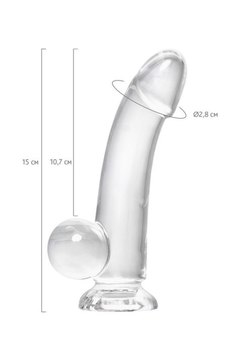 Realistic dildo A-Toys by TOYFA Cryst, TPE, transparent, 15 cm