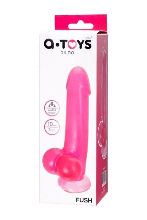 Realistic dildo A-Toys by TOYFA Fush, TPE, pink, 18 cm