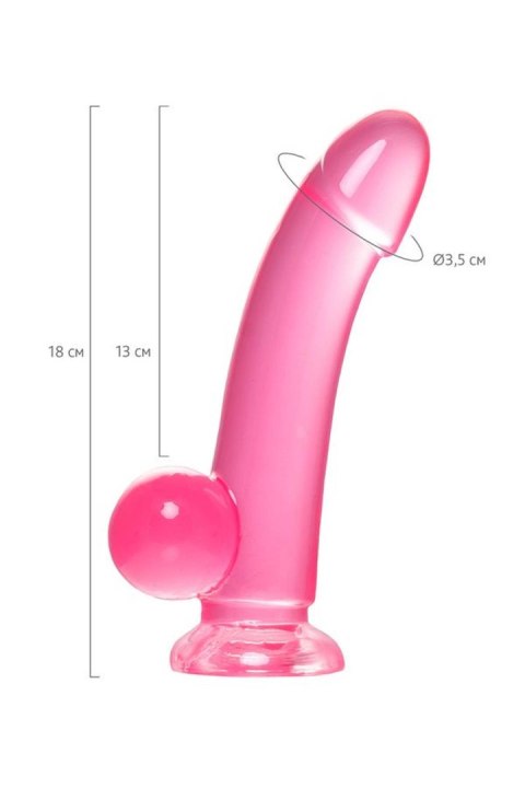 Realistic dildo A-Toys by TOYFA Fush, TPE, pink, 18 cm