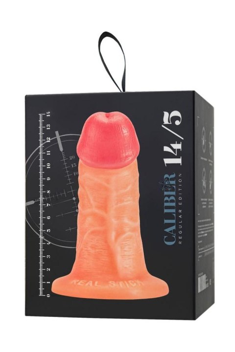 Realistic dildo Caliber 14/5 , PVC, flesh, length 14cm, diameter 5cm