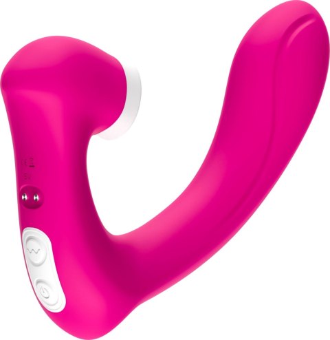 Stymulator silicone 2*9 vibration function Rose Red