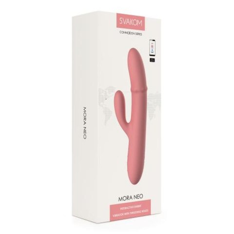 SVAKOM - Mora Neo Interactive Thrusting Vibrator - Peach