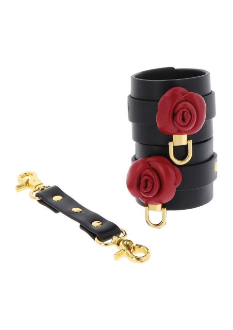 Wild Roses Ankle Cuffs Black