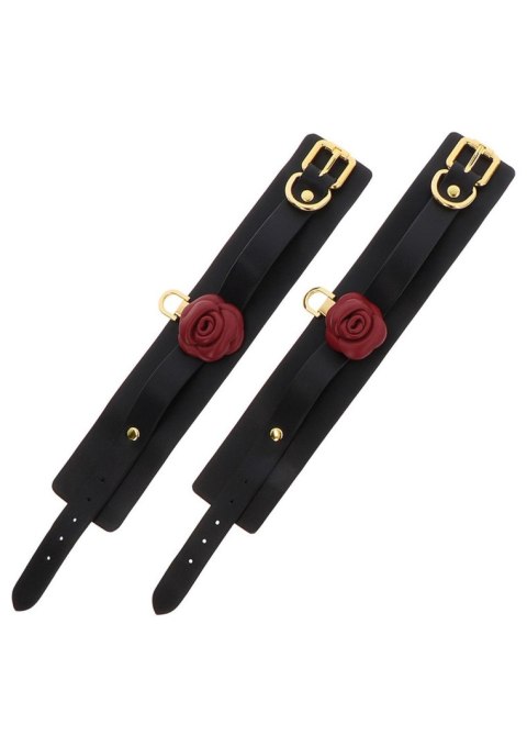 Wild Roses Ankle Cuffs Black