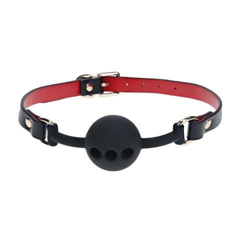 Milan Collection - Silicone Ball Gag - Black/Red