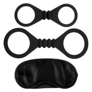 Kajdanki- Me You Us Bound To Please Blindfold Wrist And Ankle Cuffs Black