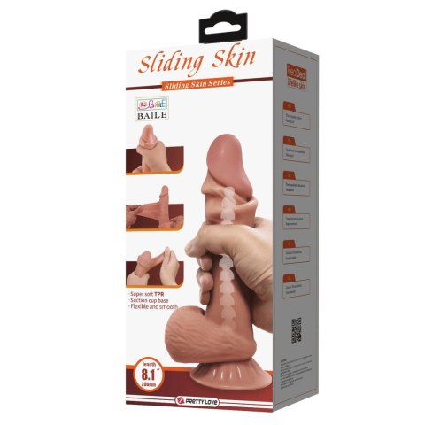 BAILE - Sliding Skin 8,1'', Suction base Bendable TPR