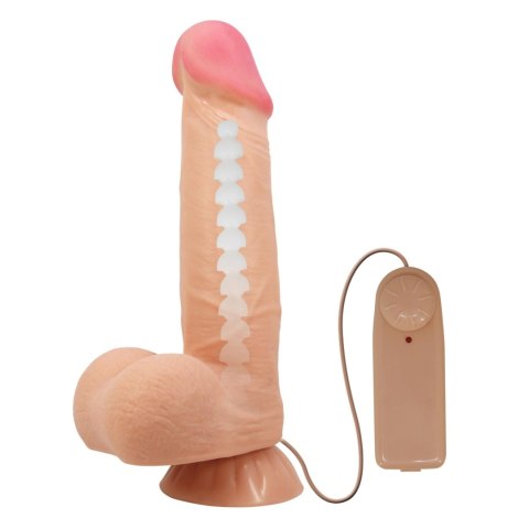 BAILE - Sliding Skin 8,5'' Flesh Vibration Bendable Suction base TPR ABS