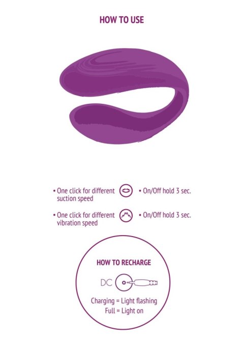 Bound Love Couples Vibrator Purple